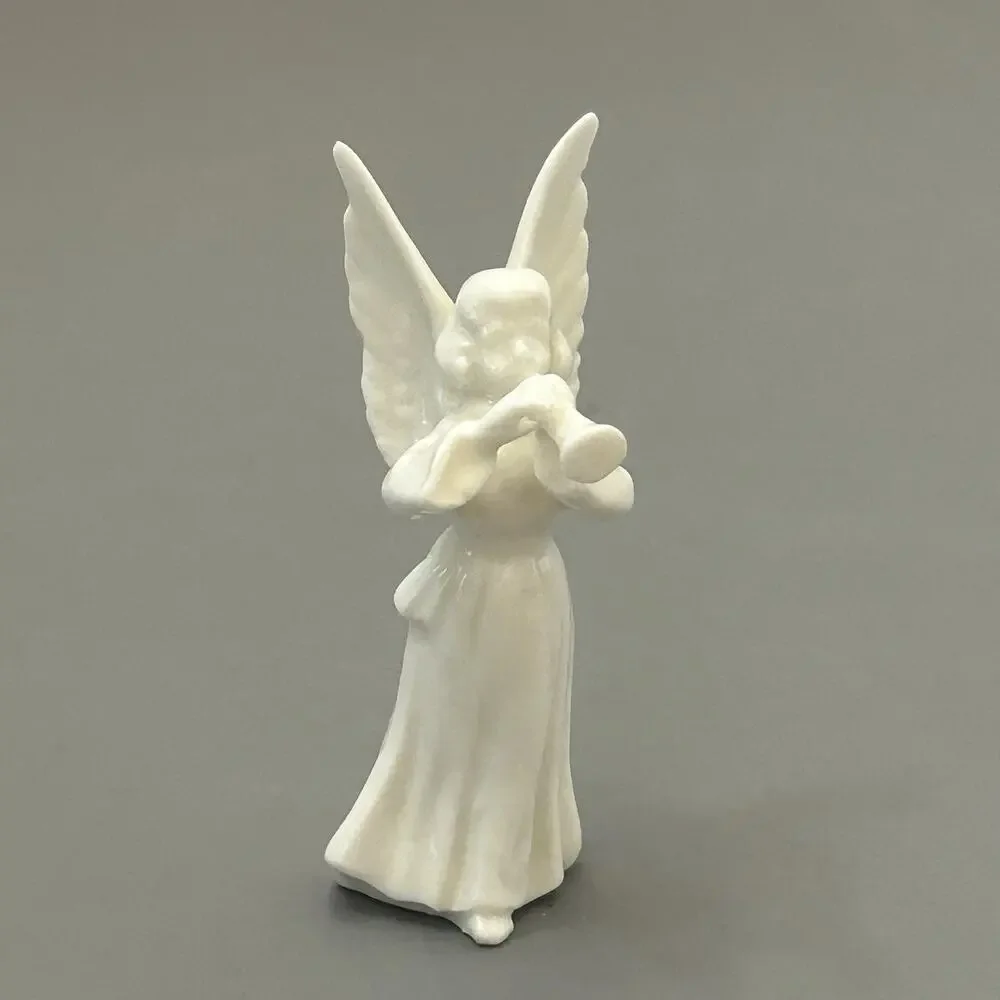 3 Vintage Mini Japan Bone China Christmas Music Playing Angel Figure 2.5” “READ”